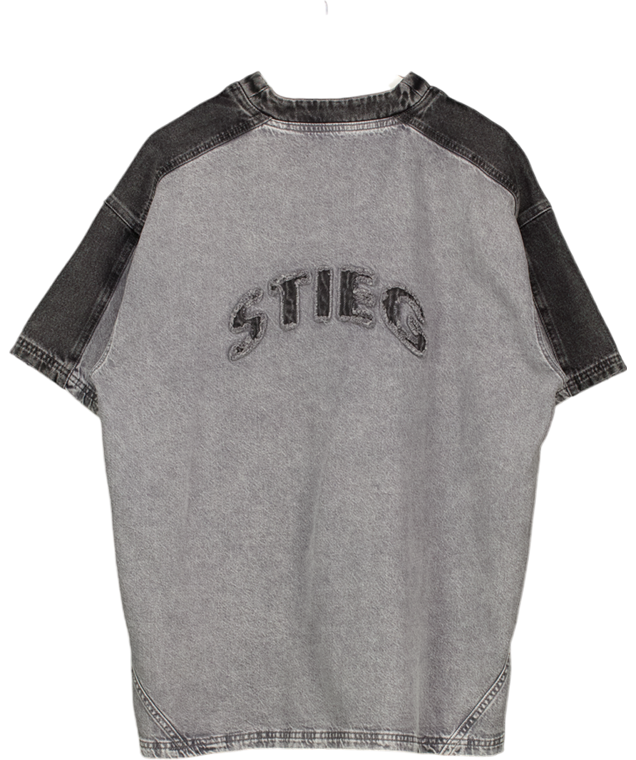 STIEGLITZ Grey Denim Oversized Top UK M