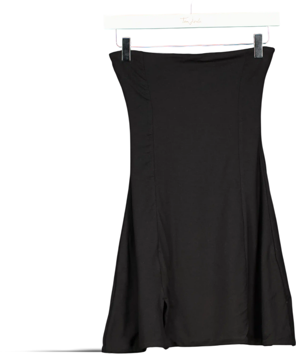 Oh Polly Black Bandeau Jersey Mini Dress UK 8