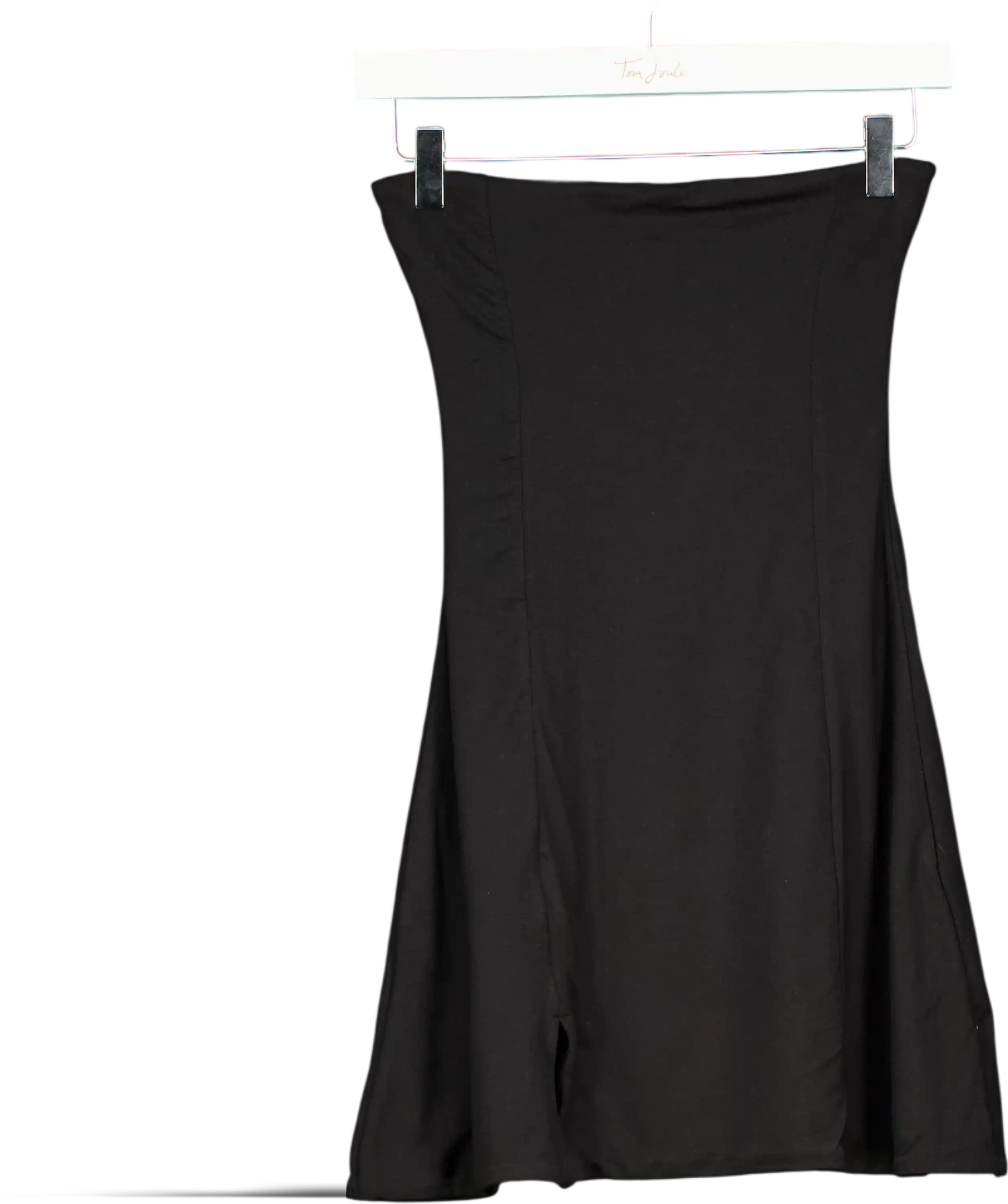 Oh Polly Black Bandeau Jersey Mini Dress UK 8