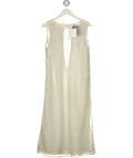 SOLAQUA Sheer Beaded Aurora Tunic - Ivory Cream UK 6