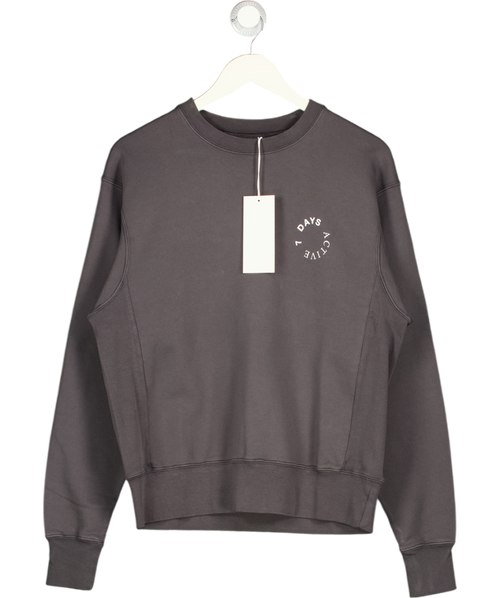 7 DAYS ACTIVE Grey Premium 100% Cotton Monday Relaxed Fit Sweatshirt UK XS/S