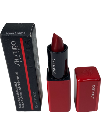 Shiseido TechnoSatin Gel Lipstick 413 Main Frame Red Satin Finish