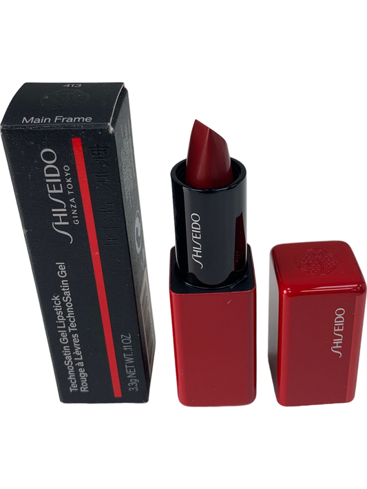 Shiseido TechnoSatin Gel Lipstick 413 Main Frame Red Satin Finish