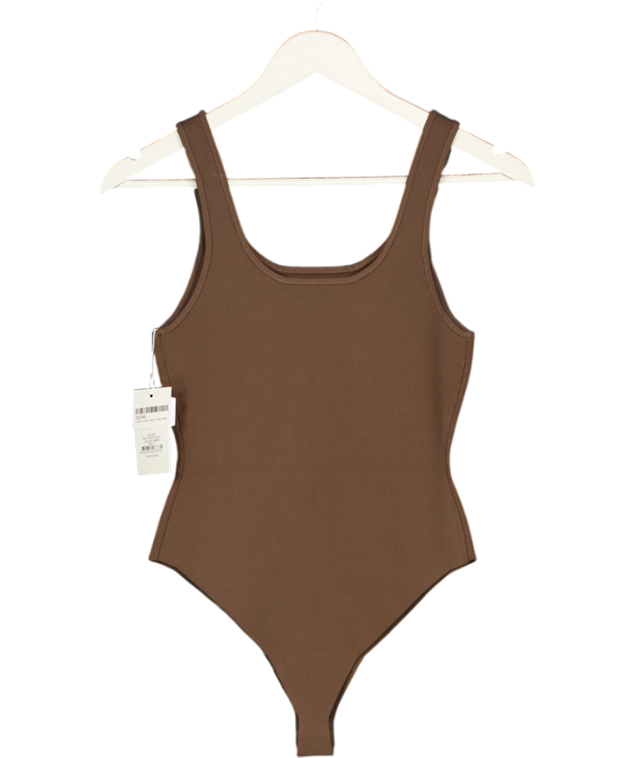 HENNE Brown Willow Bodysuit UK S