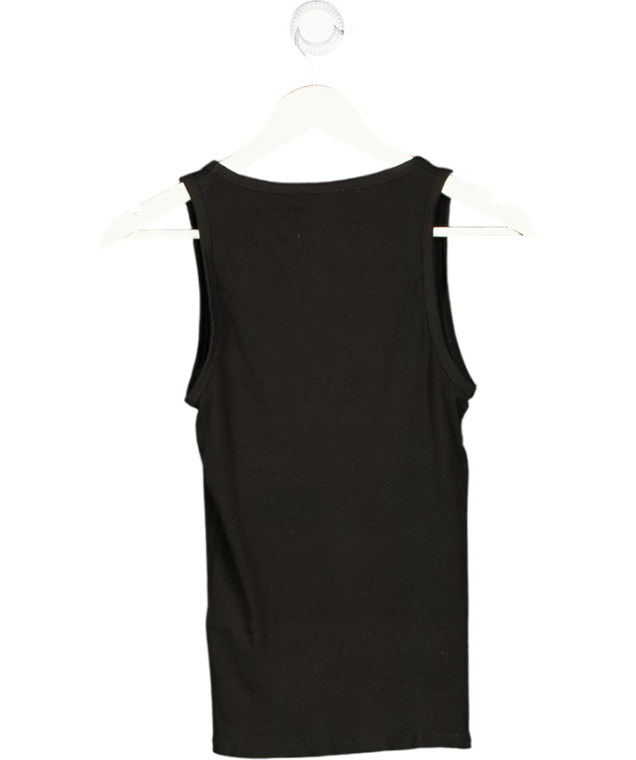 ZARA Black Ribbed Top UK S