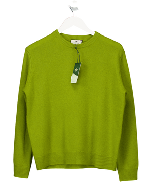 TUCKERNUCK Green Woodbine 100% Cashmere Boyfriend Bodie Crewneck Jumper UK S