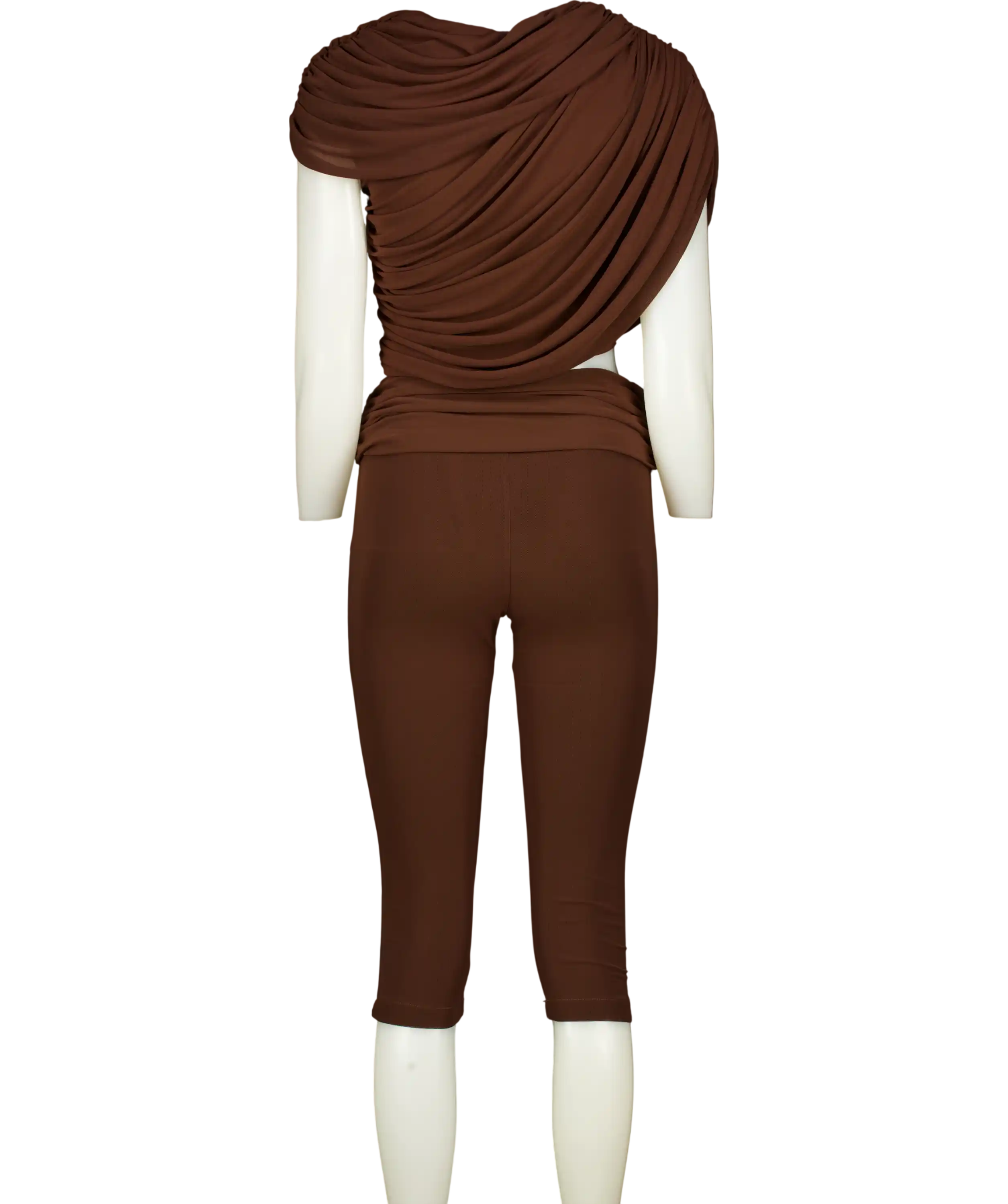 Etoile Luxe Brown Capri Pants With Top UK XS