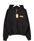 YOUNGLA Black Full Zip Hoodie UK M