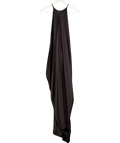 ZARA Black Satin Relaxed Maxi Dress UK M