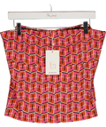 SURKANA Pink Printed Halter Top UK L