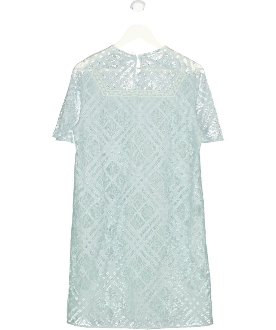burberry blue lace dress Burberry Floral Lace Dress with Flutter Sleeves , Size: 08, Blue main image 0