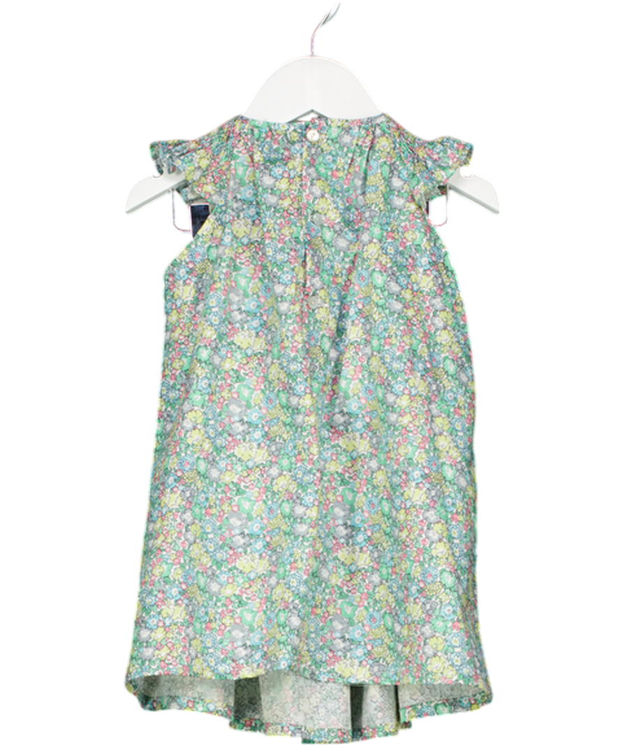 La Coqueta Multicoloured Floral Print Smocked Neck Dress 3 Years