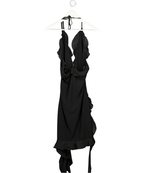 Heiress Black Asymmetric Ruffle Dress UK S