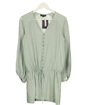 Étoile Isabel Marant Green Cotton-blend Minidress Sz1 UK S