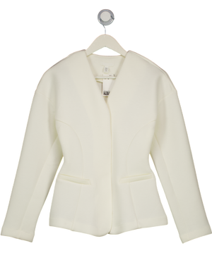 H&M Ivory White Fitted Sciba Blazer UK XS