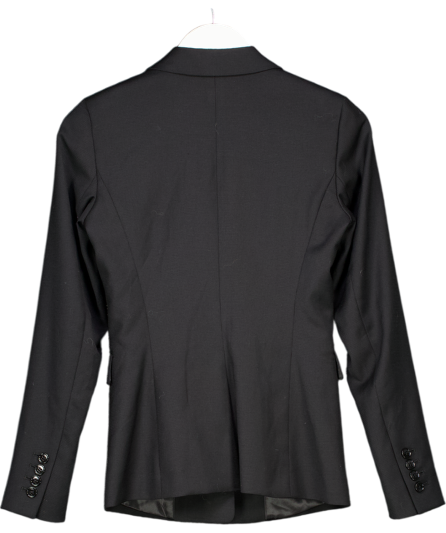 REISS Black Tuxedo Textured Blazer UK 6