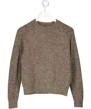 ZARA Brown Marl Jumper With Wool And Alpaca UK S
