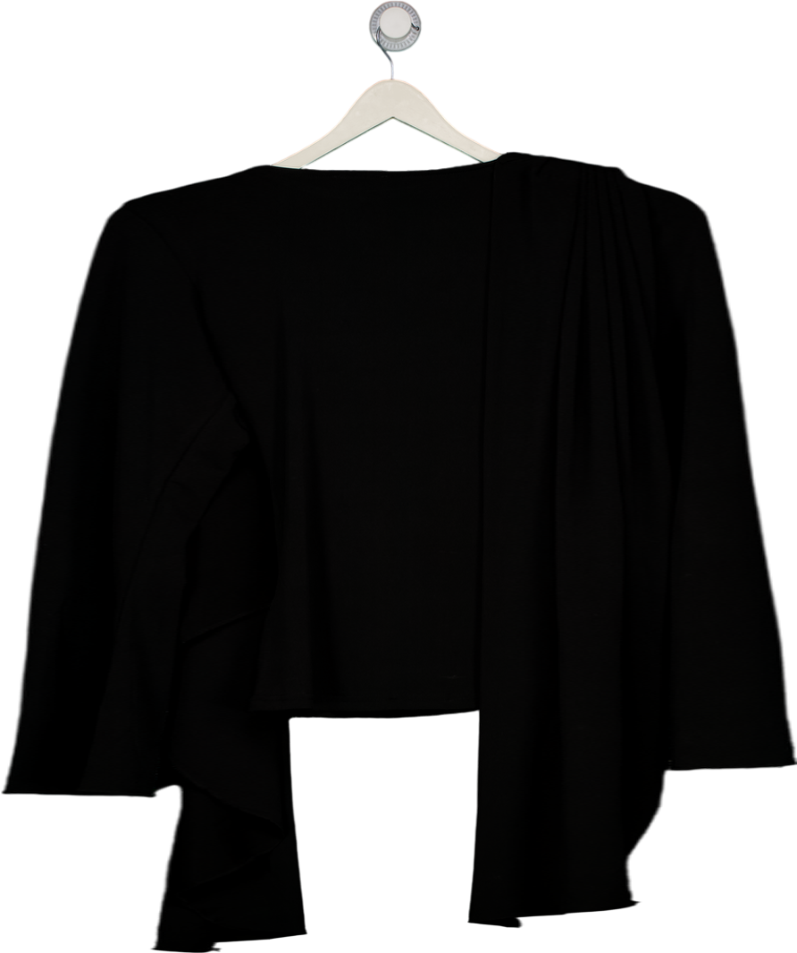 NA-KD Black Scarf Detail Jersey Top UK S