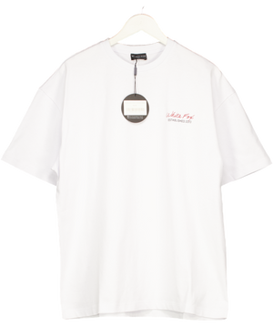 White Fox White Studio Essentials Oversized Tee UK M/L