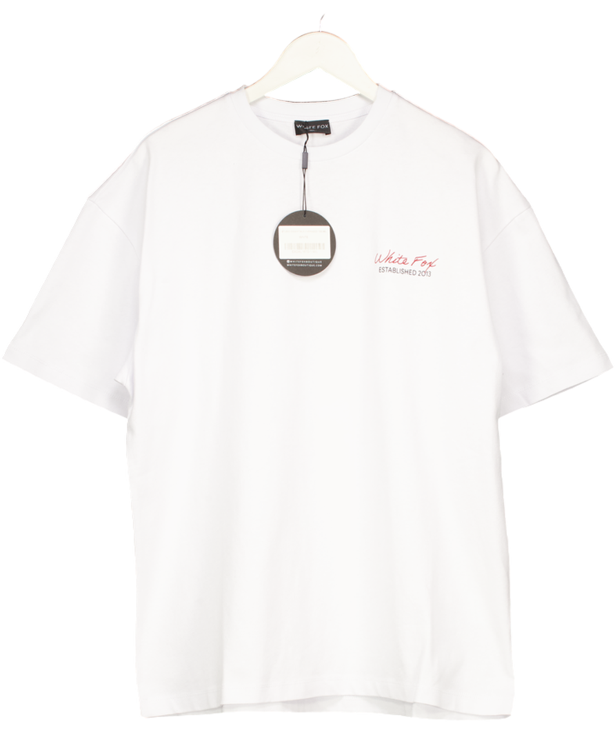 White Fox White Studio Essentials Oversized Tee UK M/L