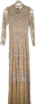 Needle & Thread Champagne Cream Aurora Gown Dress UK 4