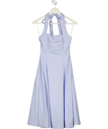 L'ACADEMIE By Marianna Blue & White Striped Cotton Poplin Skye Midi Dress UK XXS