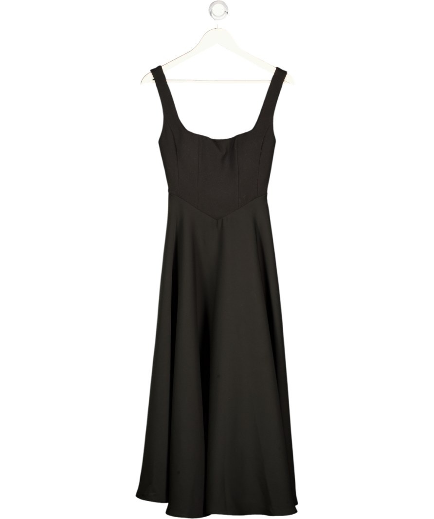 ODDMUSE The Ultimate Square Neck Midi Dress - Black UK XS