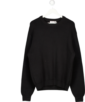 Weekday Black Regular Knitted Cotton Sweater UK M