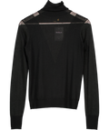 Maje Black Fine Knit Roll Neck Jumper Sz2 UK 10