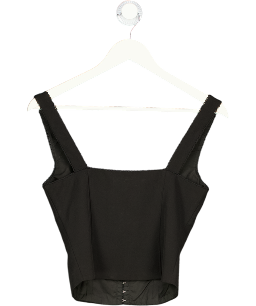 WHITE FOX Black Hook And Eye Cami Top UK S