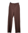 FRANKIE SHOP Brown Lenora Pleated Twill Straight-leg Pants UK M