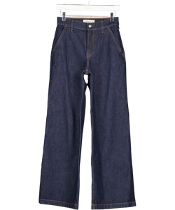 ABERCROMBIE & FITCH Blue High Rise Wide Leg Denim Jeans W24