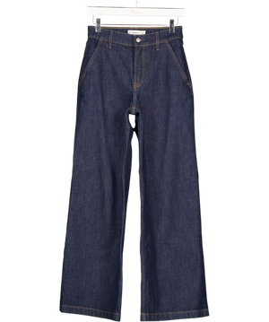 ABERCROMBIE & FITCH Blue High Rise Wide Leg Denim Jeans W24