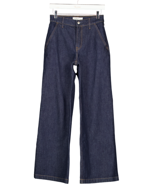 ABERCROMBIE & FITCH Blue High Rise Wide Leg Denim Jeans W24
