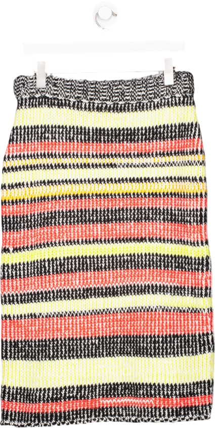 Glamorous Multicoloured Knitted Striped Midi Skirt UK 14