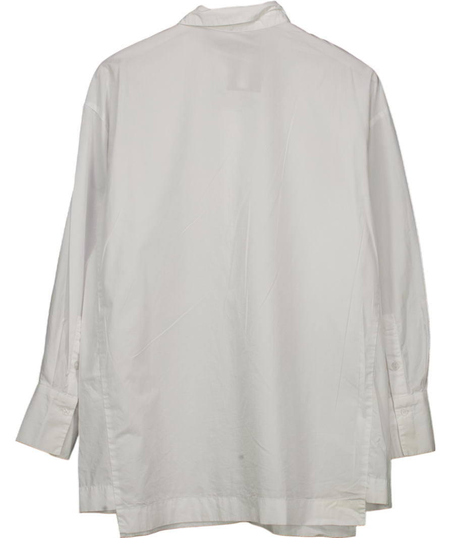 12 Storeez White Classic Long Sleeve Cotton Shirt UK S