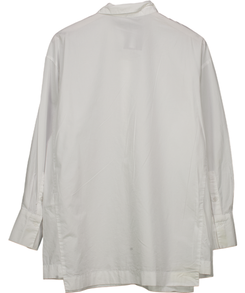 12 Storeez White Classic Long Sleeve Cotton Shirt UK S
