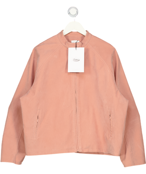 SISTERS AND SEEKERS Lady Faux Suede Jacket In Rose Pink UK S