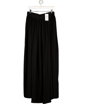 ODDMUSE Sheer Knitted Maxi Skirt   Black UK XL