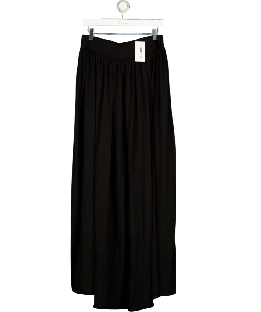 ODDMUSE Sheer Knitted Maxi Skirt   Black UK XL