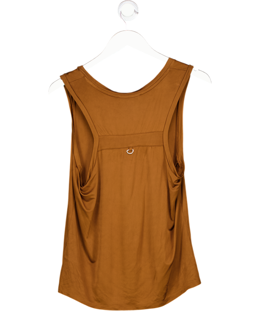 AllSaints Brown Relaxed Vest With Hardware Detail UK 10