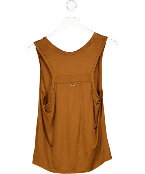 AllSaints Brown Relaxed Vest With Hardware Detail UK 10
