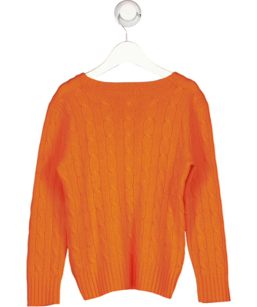 Polo Ralph Lauren Orange The Iconic Cable-knit Cashmere Jumper 6 Years