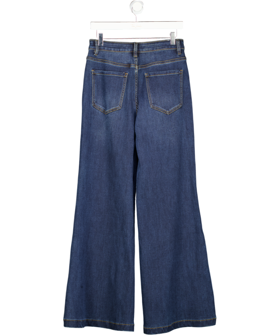 SEWELLY Mid Blue Heart Applique Wide Leg Jeans UK M