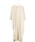 RIVER ISLAND Beige Satin Draped Mini Dress UK M