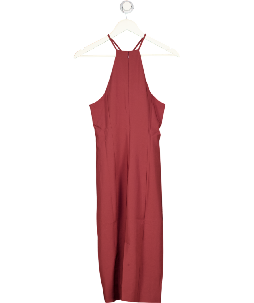 BY ANTHROPOLOGIE Burgundy Red Cut Out Halter Neck Shift Dress UK M