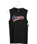 Champion Black Stars & Stripes Muscle Fit Tank Top UK S