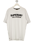 Superdry White Luxury Sport Loose Fit T-shirt UK L