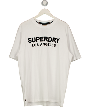 Superdry White Luxury Sport Loose Fit T-shirt UK L