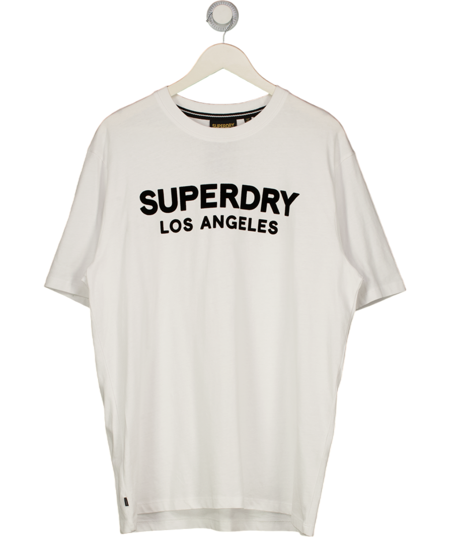 Superdry White Luxury Sport Loose Fit T-shirt UK L